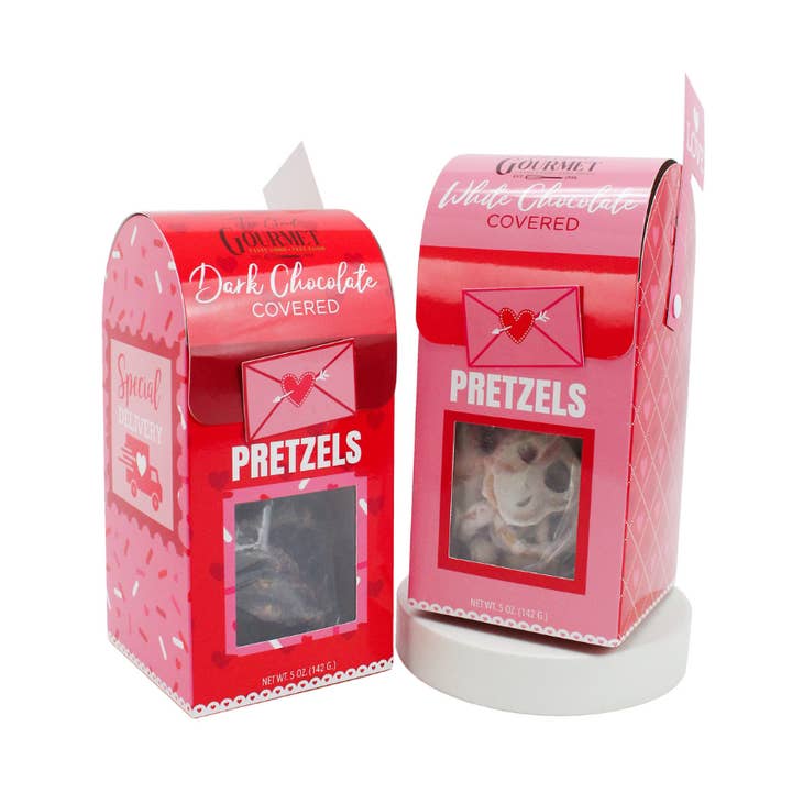 Valentine's Day Love Mail Box - Chocolate Covered Pretzels for wholesale by Too Good Gourmet