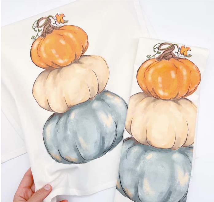 Home Malone – Engroshandel Viskestykke – Græskarstabel Håndklæde - Efterårsdekoration til køkkenet1