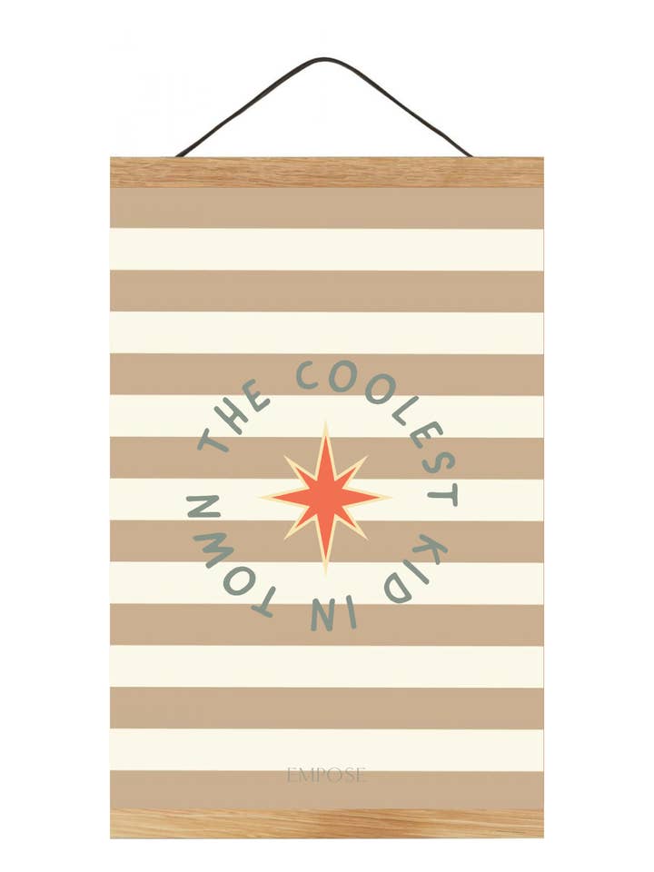 Poster The Coolest Kid In Town - rayures horizontales pour la vente par Empose