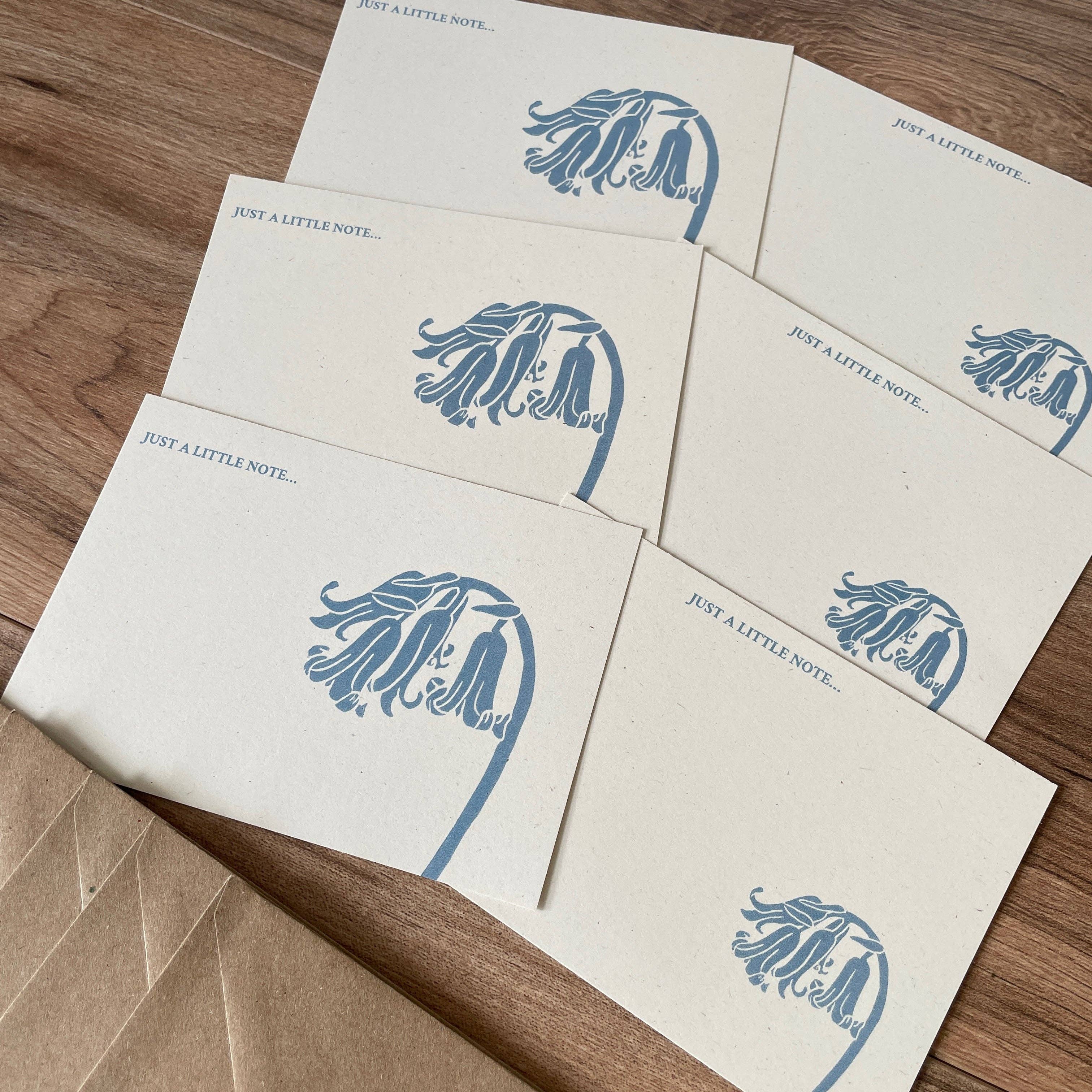 Jackdaw and Bear - Wholesale Stationery/Notecard Set - Bluebell Notecards- 6pk 3