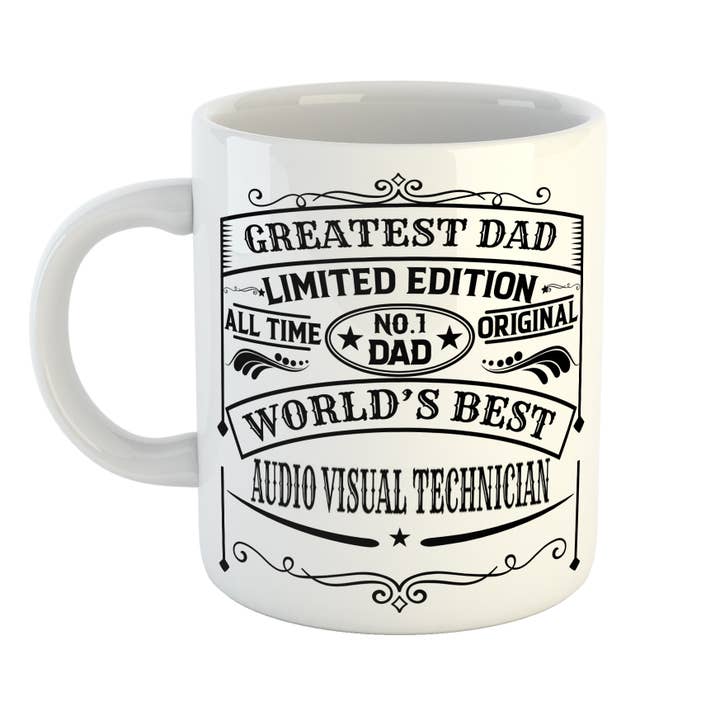 Greatest Dad Best Audio Visual Technician Mug for wholesale by Just The Shirt