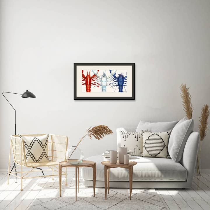 American Lobsters Trio Limited Edition Print for wholesale by Nick Mayer Art