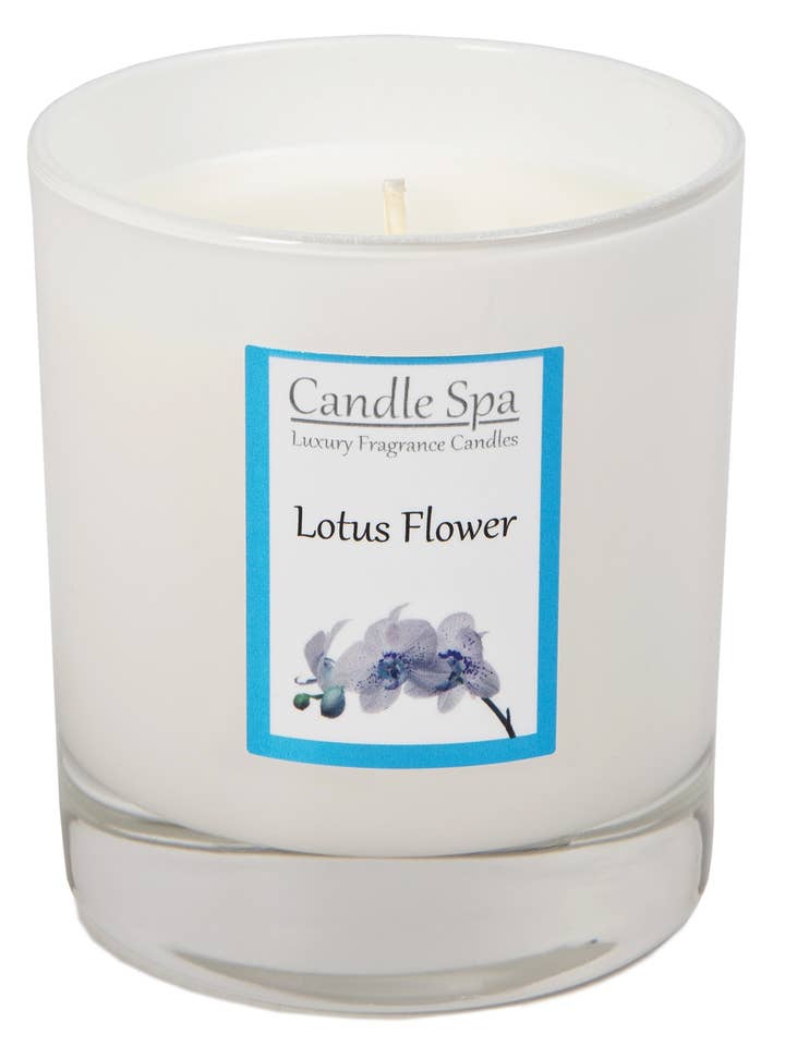 Vela de lujo Lotus Flower en vaso de 30 cl para venta al por mayor de Candle Spa
