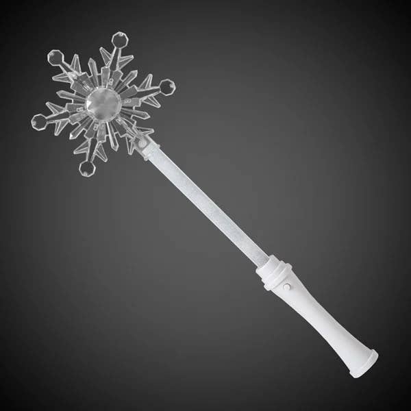 Windy City Novelties - Wholesale Toy Wand - Kids - LED Snowflake Wands – 12 Count Holiday Retail Display