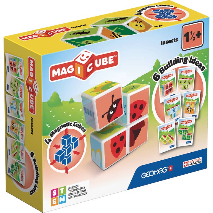 Geomag™ Magicube Printed Cubes Magicube Insects 7PCS for wholesale by GEOMAGWORLD USA