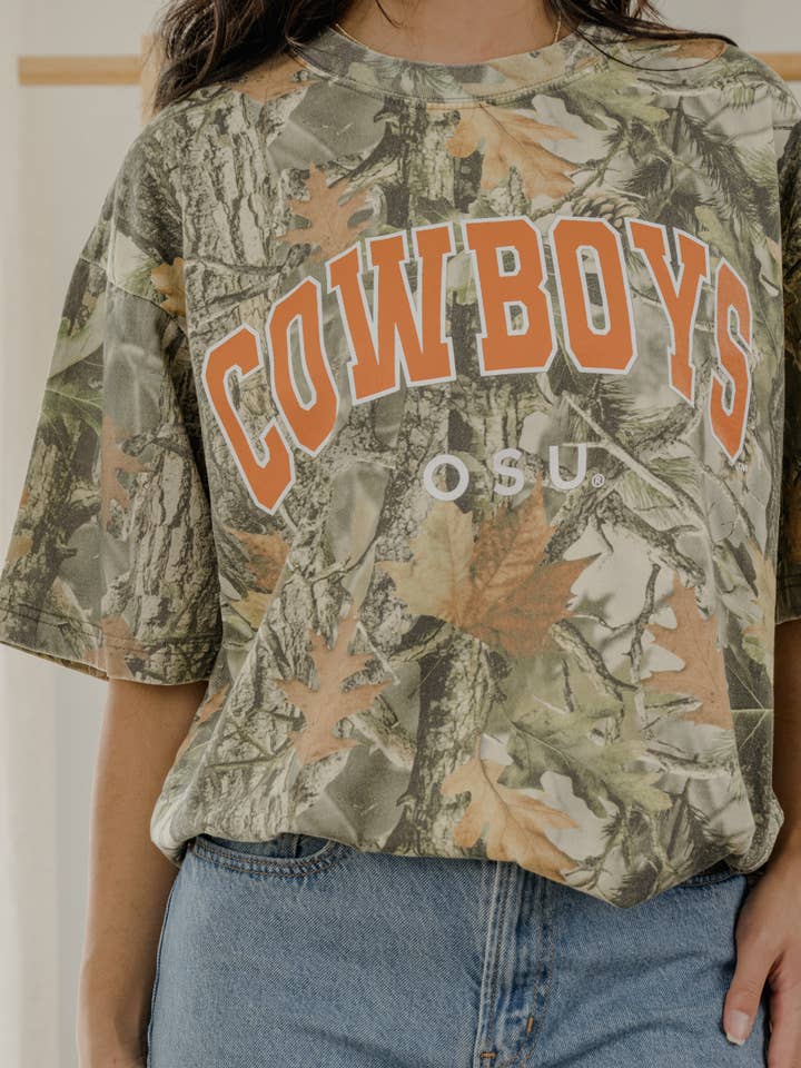 Oklahoma State OSU Cowboys Filled Gault Camo Tee for wholesale by LivyLu