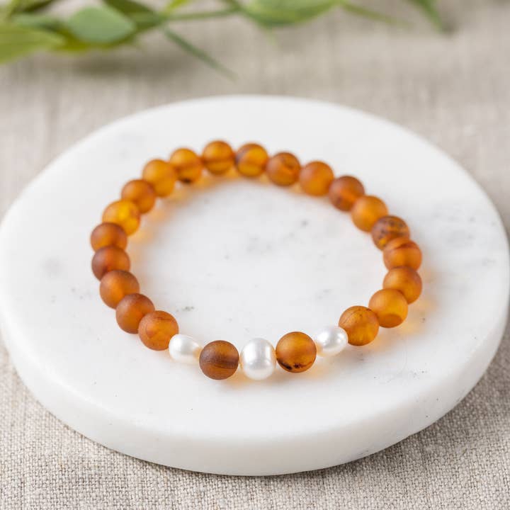 R.B. Amber Jewelry – wholesale Beaded bracelet – Adults | CHUNKY Baltic Amber + Gemstone Bracelets16