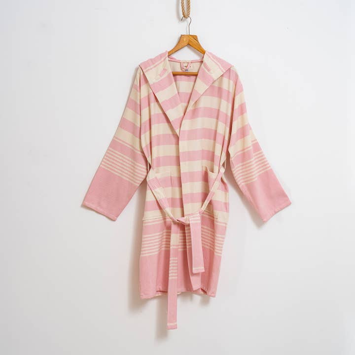 Kikoya - Wholesale Robe - Unisex - Bathrobe Turkish Cotton LightWeight Summer Hood Kimono Robe 13