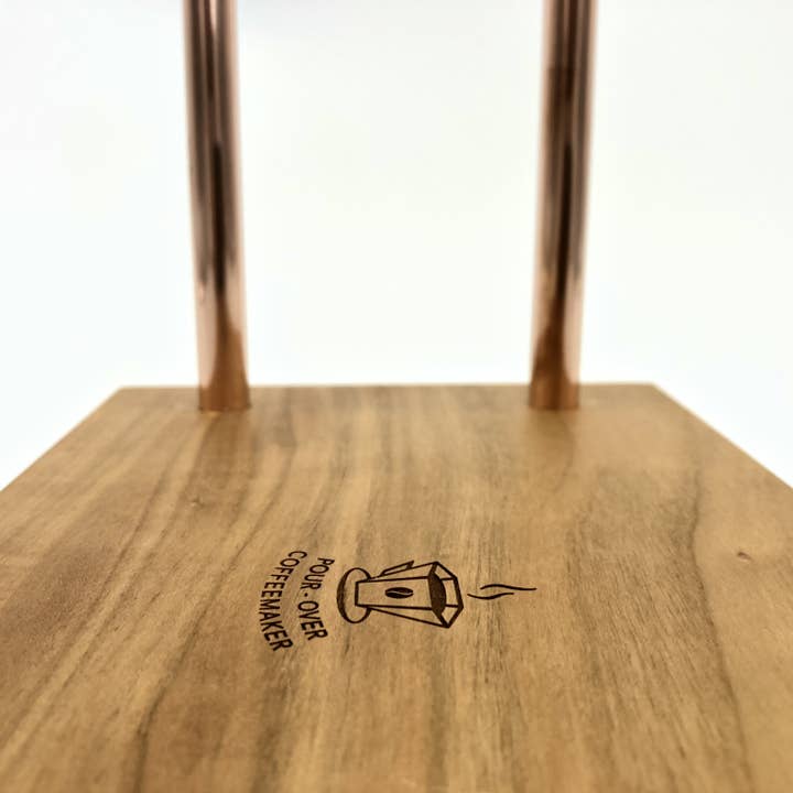 K.offeemaker - Vente Cafetières à filtres - BrühBert K.offeemaker : cafetière à verser traditionnelle en bois naturel et cuivre2