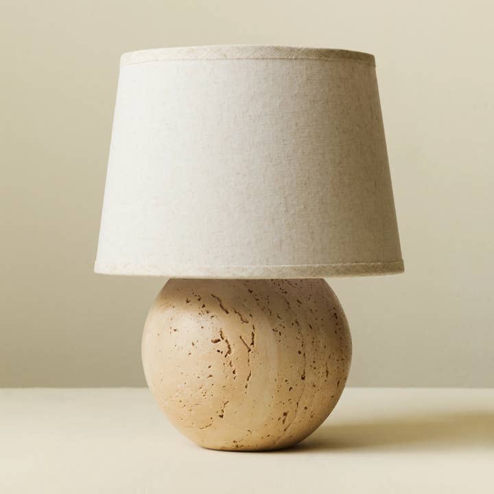 Silée Travertine Table Lamp for wholesale by Morel