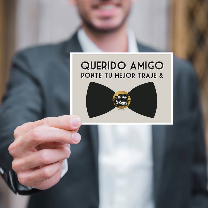 Wild Confetti – Großhandel Hochzeitskarte – Rubbelkarte Hochzeitszeuge Anfrage (Fliege)2