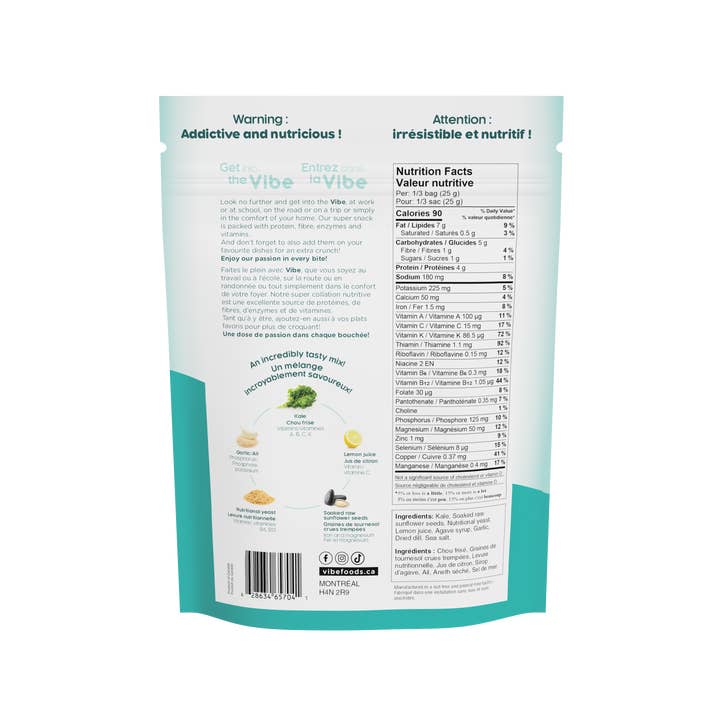 Vibe Foods - Wholesale Chips - Vibe Garlic and Dill Kale Chips1