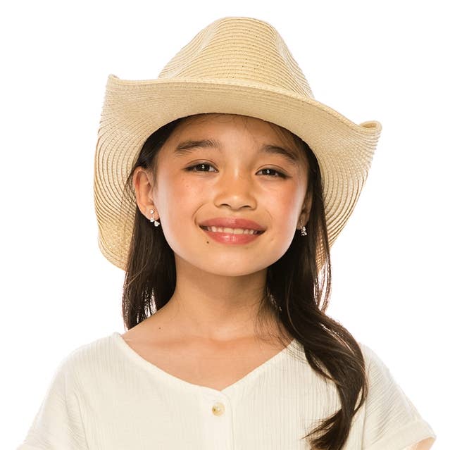 Cappello da cowboy di paglia per bambini per la vendita all'ingrosso da parte di DNMC