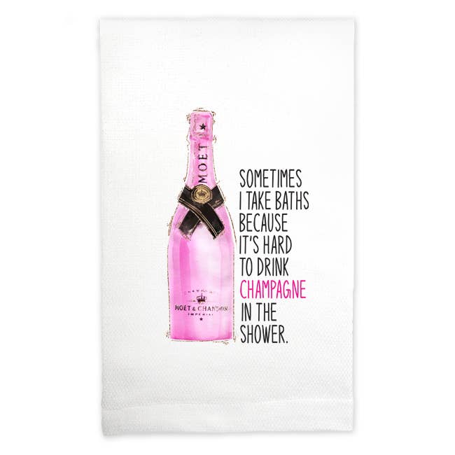 Kitchen Towel - Champagne Shower for wholesale by Mariasch Studios