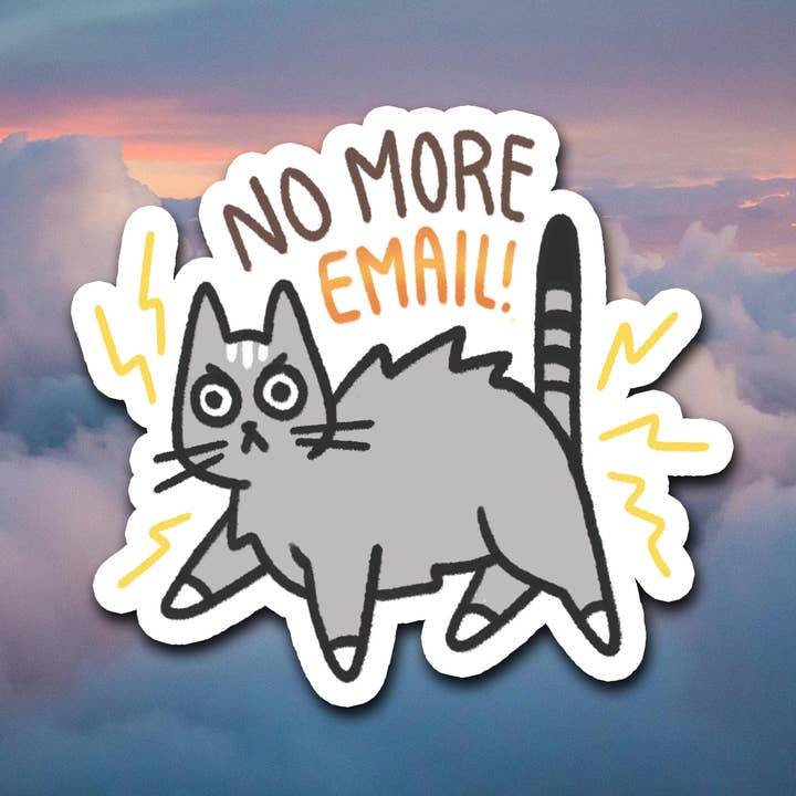 Ikke mere e-mail-klistermærke for engroshandel hos Kate Leth