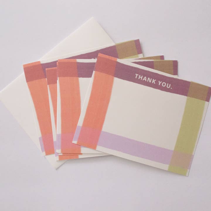 Tack brevpapper, uppsättning av 6 för wholesale av give with joy