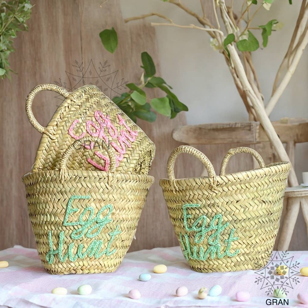 Gran Wholesale – wholesale Basket – Happy easter basket, Easter Gift Bag, Monogram Easter Straw9