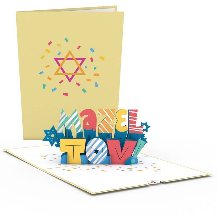 Lovepop Cards - Wholesale Congratulations Card - Confetti Mazel Tov 5''x7'' Card, Pop-Up Cards