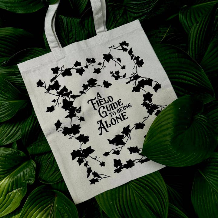 A Field Guide To Being Alone Tote for wholesale by Lupine Lane Co.