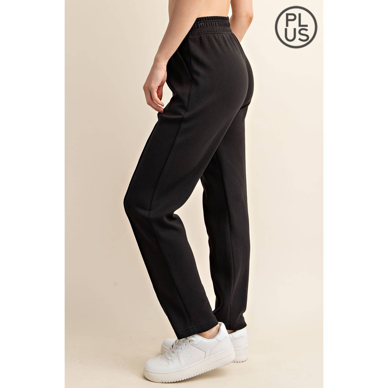 Rae Mode - Wholesale Broek - Dames - PLUS SIZE MODAL SCUBA PINTUCK BROEK1