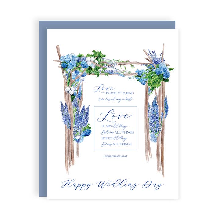 Love Is Patient & Kind Wedding Card for wholesale by Kaitlyn Ashlee Art & Design