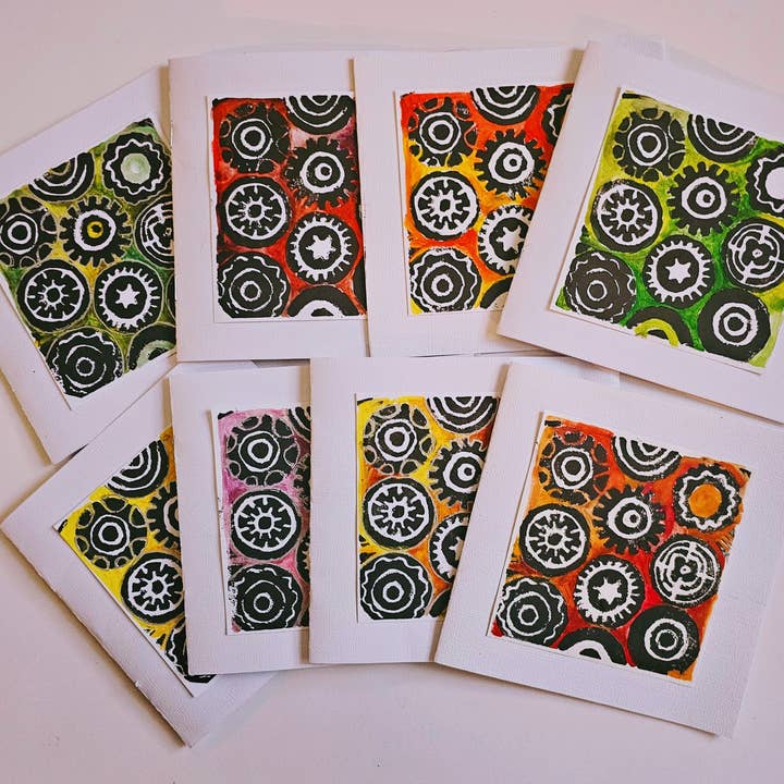 Abstract Blank Note Card Set (Assorted Colors) for wholesale by Designs on Tiffany