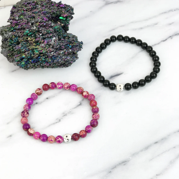 Black Tied - Wholesale Armband met kralen - Semicolon armband met kralen | Edelsteen bewustwording geestelijke gezondheid6