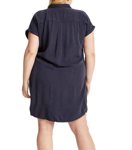 Charcoal Signature Shirt Dress Plus Size for wholesale on Faire2