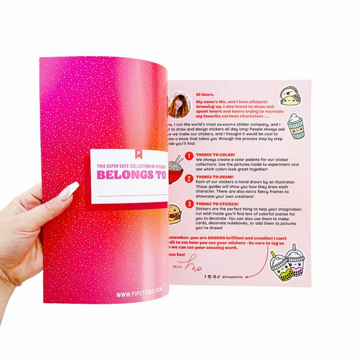 Pipsticks - Wholesale Sticker - Draw-Along Food Sticker Book1