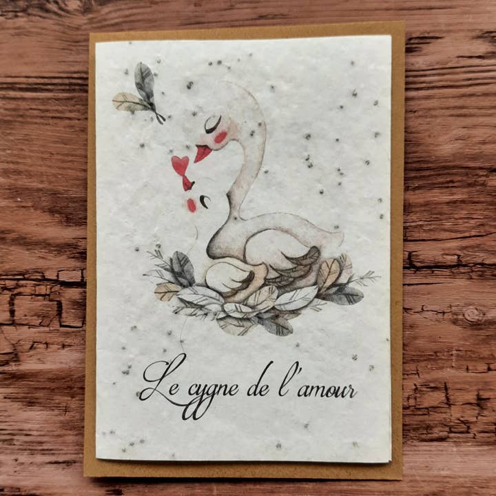 Des Mots Qui Fleurissent - Wholesale Love Card - Map to plant - The Love Swan0