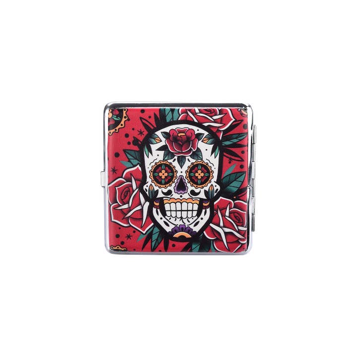 Champ by Polyflame - Wholesale Cigarette Case - Skulls & Flowers Cigarette Case11