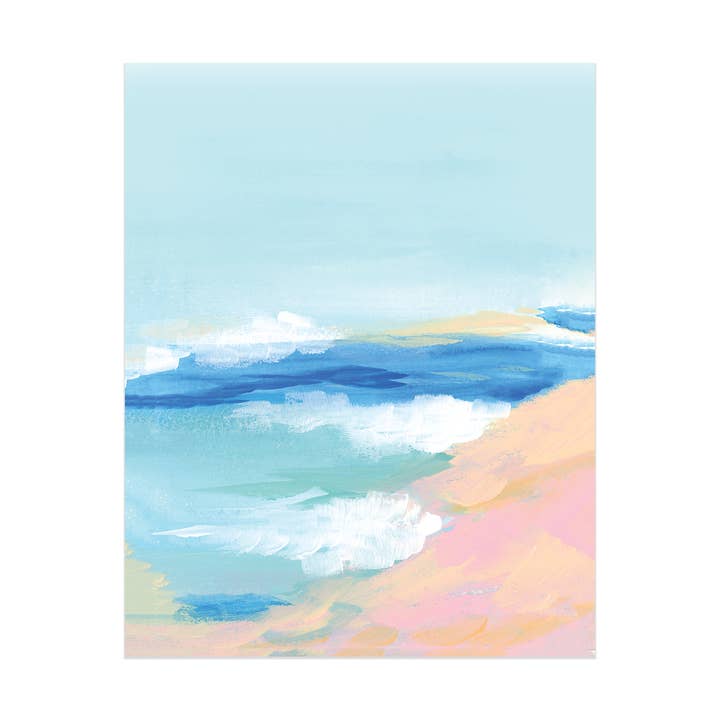 Antonia Abstract Beach Coastal Art Print for wholesale by Evergreen Summer