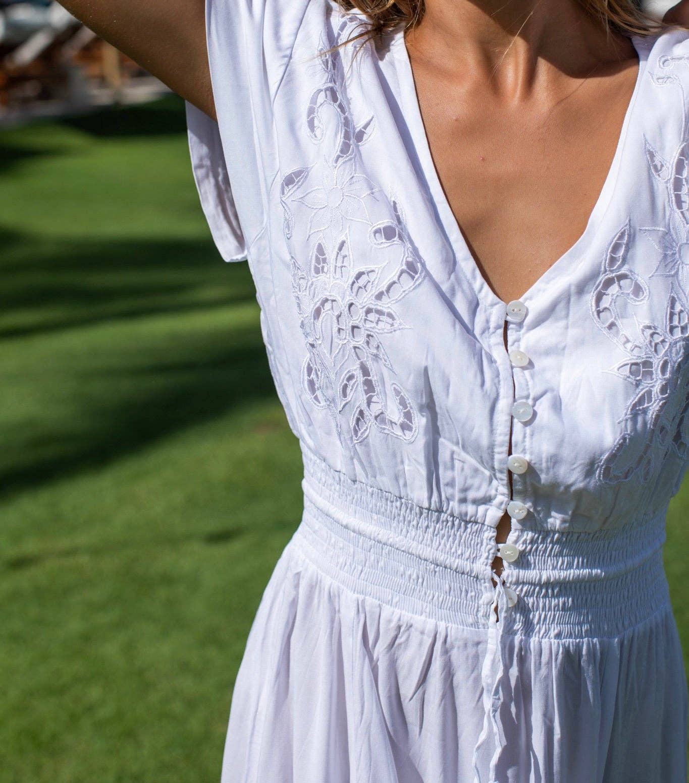 Bali Queen - Wholesale Dress - Women's - Eyelet Belle Maxi1