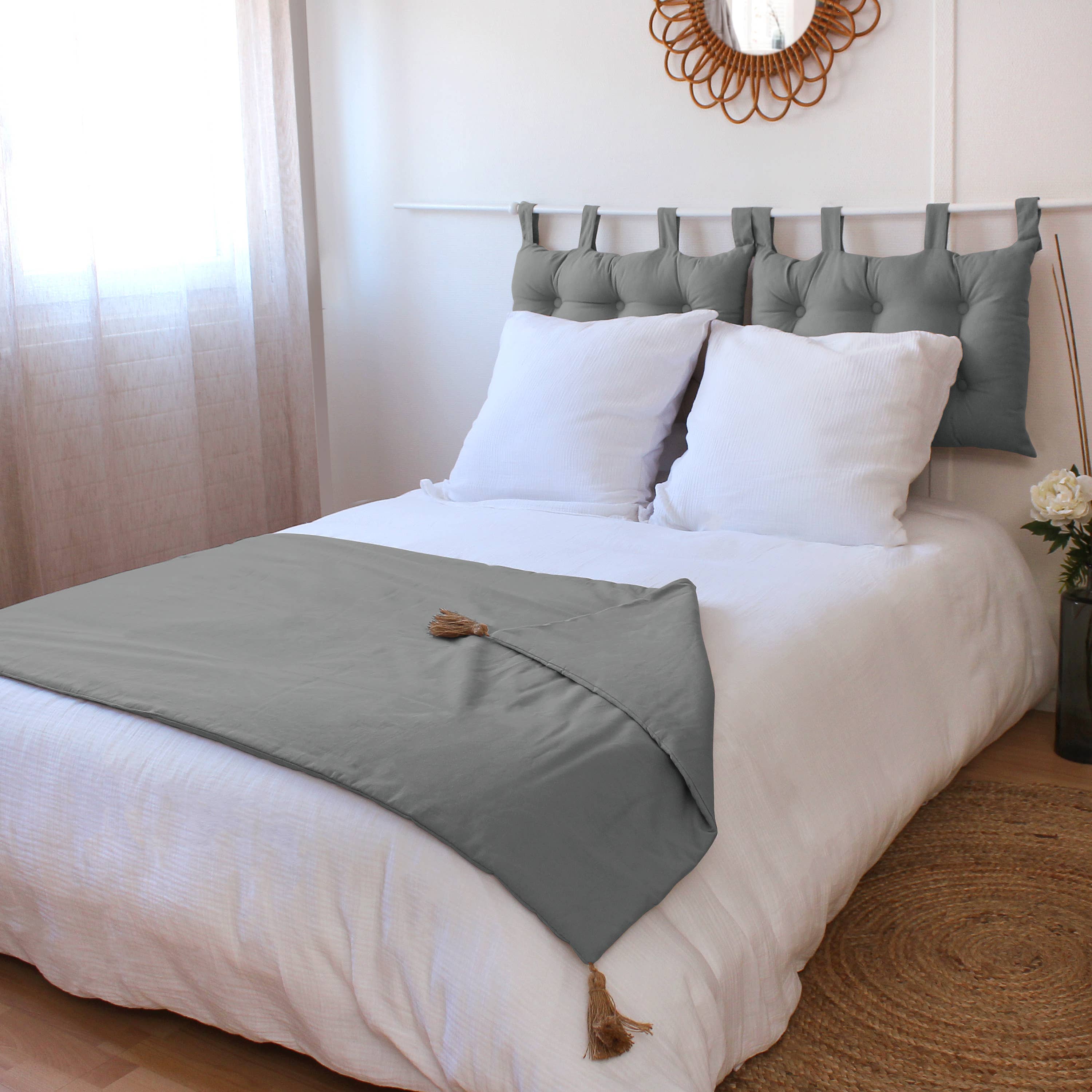 DECOSTARS - CmaDECO – wholesale Duntäcken – Täcke med jutetofsar, 90x190 cm, 11 färger, Panama21