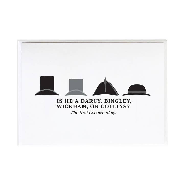 Pride & Prejudice Friendship Greeting Card for wholesale by Anne Green Design