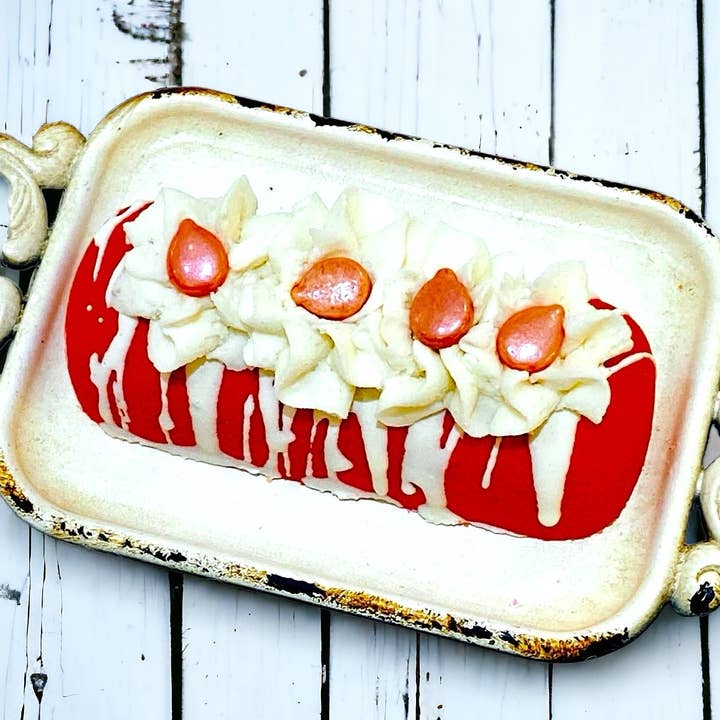 Twinkie Bath Bomb - Red & Orange for wholesale by Calla Lily Cosmetics