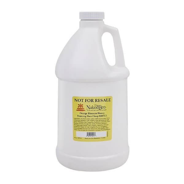 Recharge de savon moussant pour les mains au miel de fleur d'oranger pour la vente par The Naked Bee