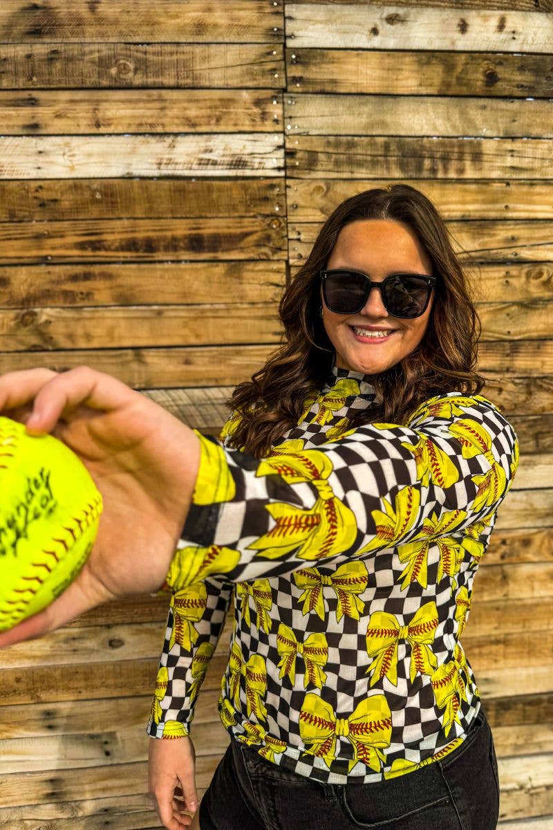 Sterling Kreek - Wholesale Blouse - Women's - Throw Like A Girl Mesh Top5