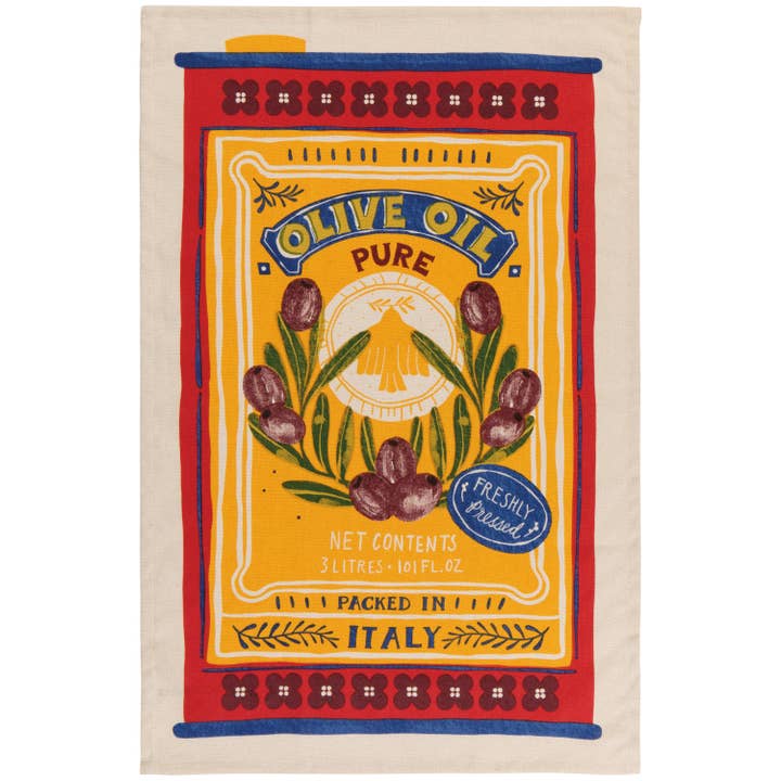 Now Designs by Danica - Wholesale Tea Towel - Olive Oil Dishtowel