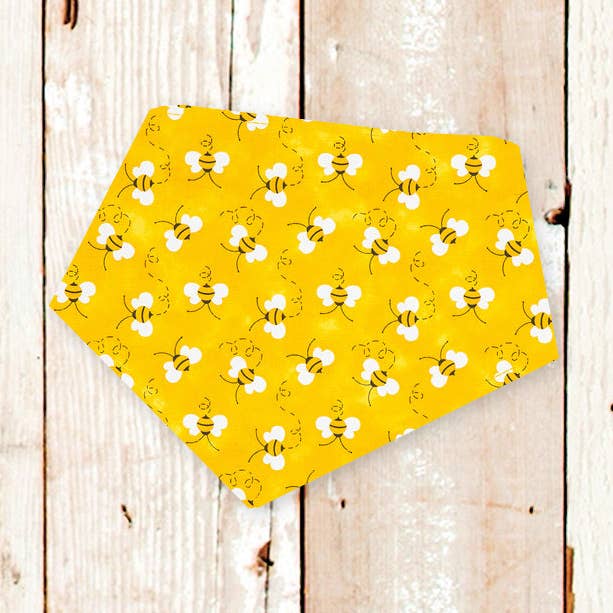 Buzzy Bees Dog Bandana (Summer, Snap-On, 3 sizes available) for wholesale by BibbyBubby