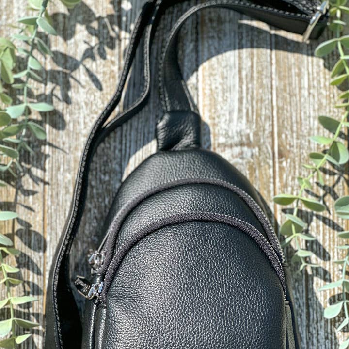 Harris Girls & Co. - Wholesale Crossbody Bag - Women's - "The Selena" Black Sling Bag0