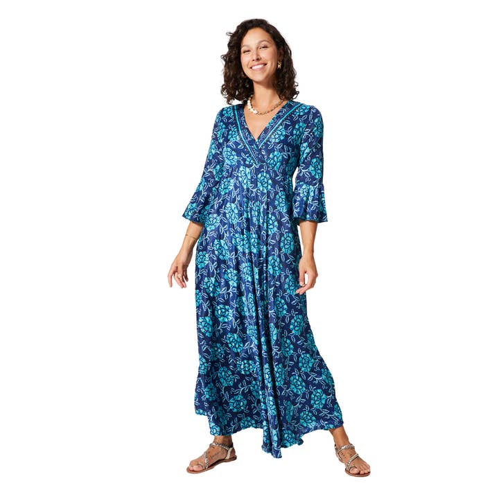 MAXIPA2013D ABITO ESTIVO LUNGO CON MANICA A 3/4 per la vendita all'ingrosso da parte di Ipanima