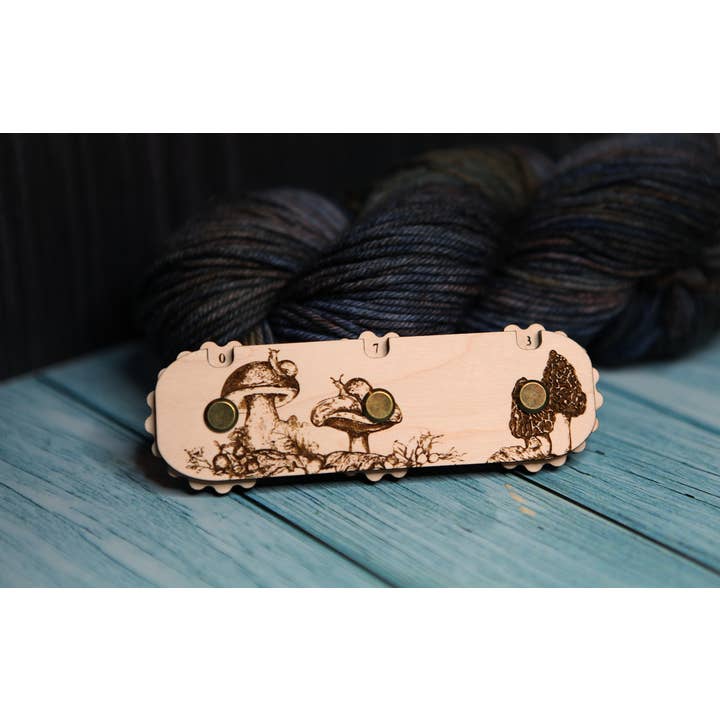 Mushroom Forest House Row Counter for knitting and crochet for wholesale by Sunrise Grove