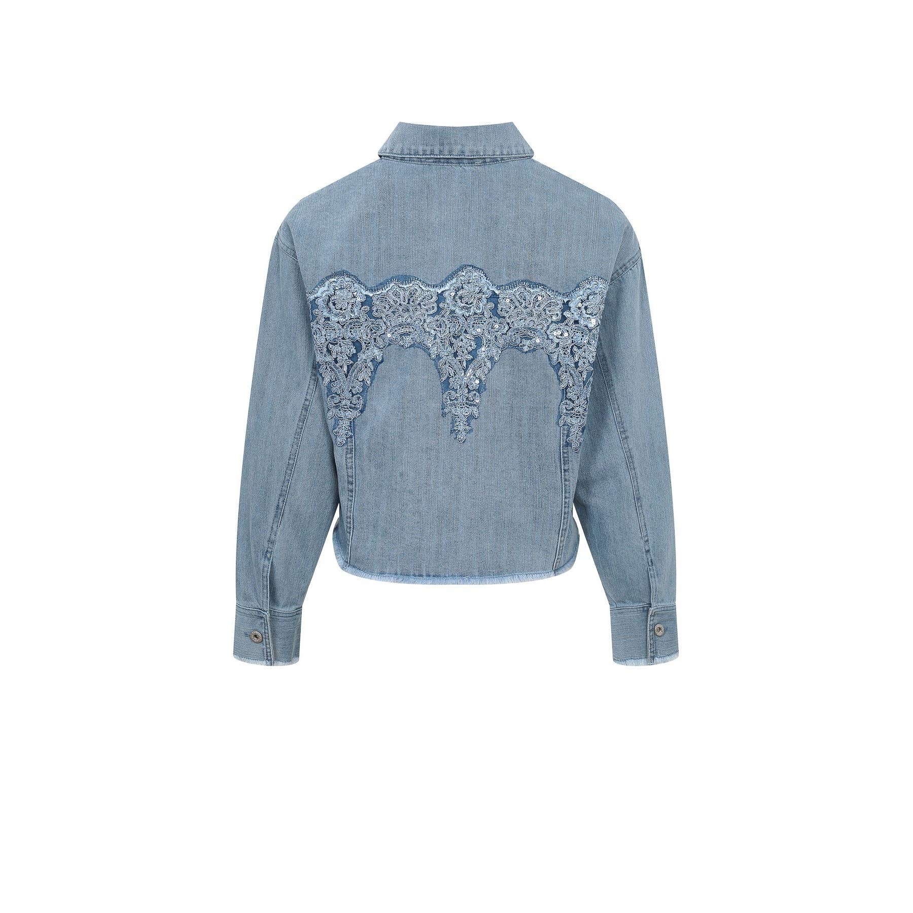 omgstyles - Wholesale Denim Jacket - Women's - Sequin Kissed Denim Jacket2