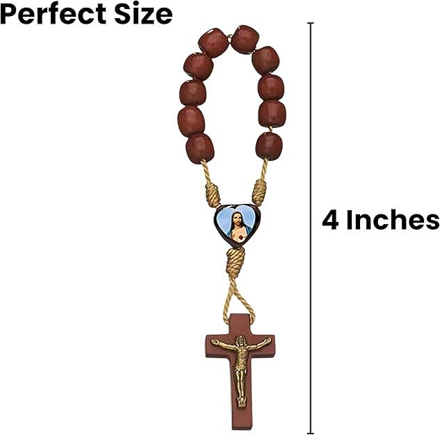 Catholica Shop - Wholesale Prayer Beads Necklace - Wood Finger Rosary - SHJ1