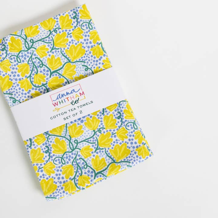 Conjunto de Toalhas Yellow Vine | Toalha de cozinha | Toalha de chá | por atacado de Anna Whitham Co.