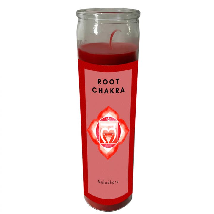 Astral Auras - Wholesale Jar/Filled Candle - Root Chakra 8” Jar Candle