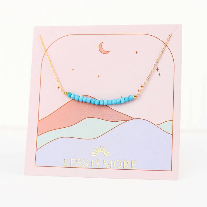 Sleeping Beauty Turquoise Smile Bracelet (Gold or Silver) for wholesale by Less is More