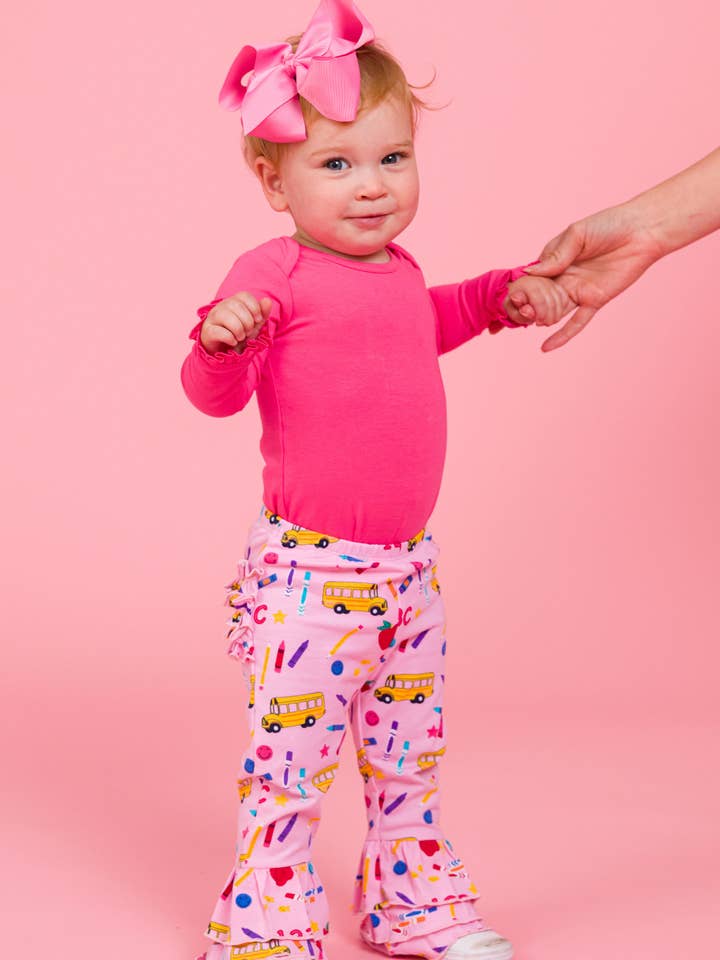 Baby Girls Pink School House Ruffle Flare Pants
for wholesale on Faire7