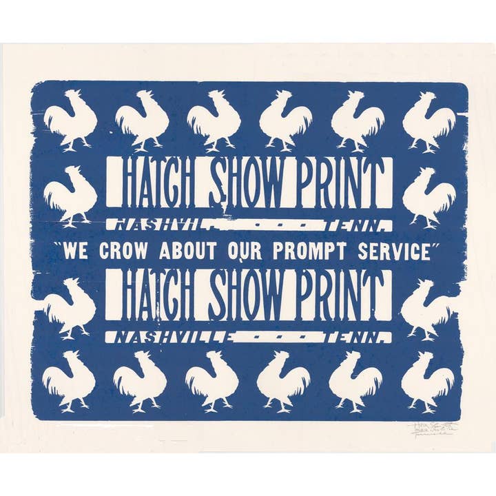 Wir Crow Rooster Print für den Großhandel von Hatch Show Print
